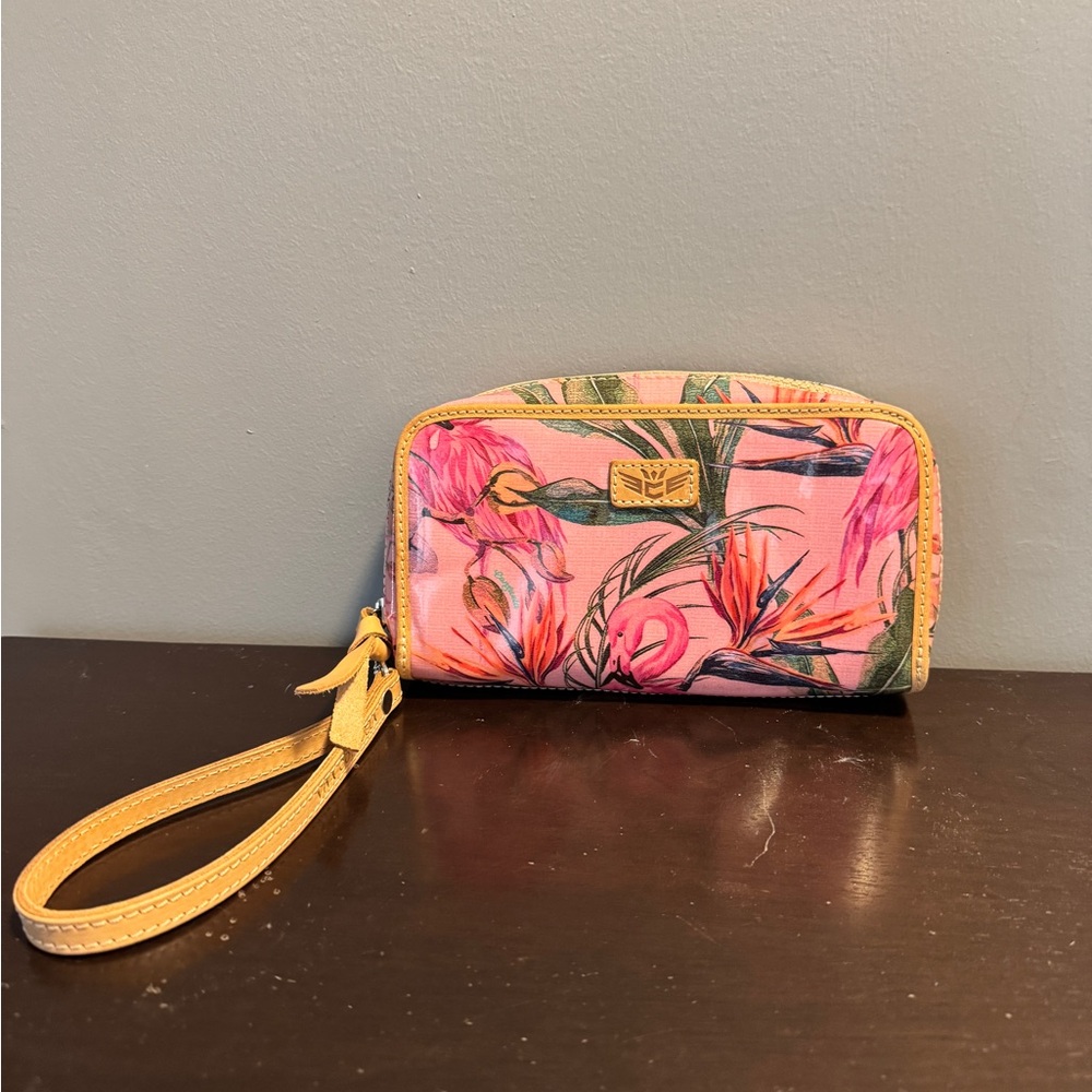 Consuela Zip Around Floral Wristlet Wallet NWOT